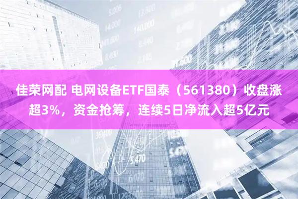 佳荣网配 电网设备ETF国泰（561380）收盘涨超3%，资金抢筹，连续5日净流入超5亿元