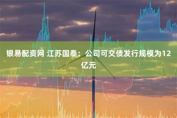 银易配资网 江苏国泰：公司可交债发行规模为12亿元