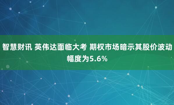 智慧财讯 英伟达面临大考 期权市场暗示其股价波动幅度为5.6%